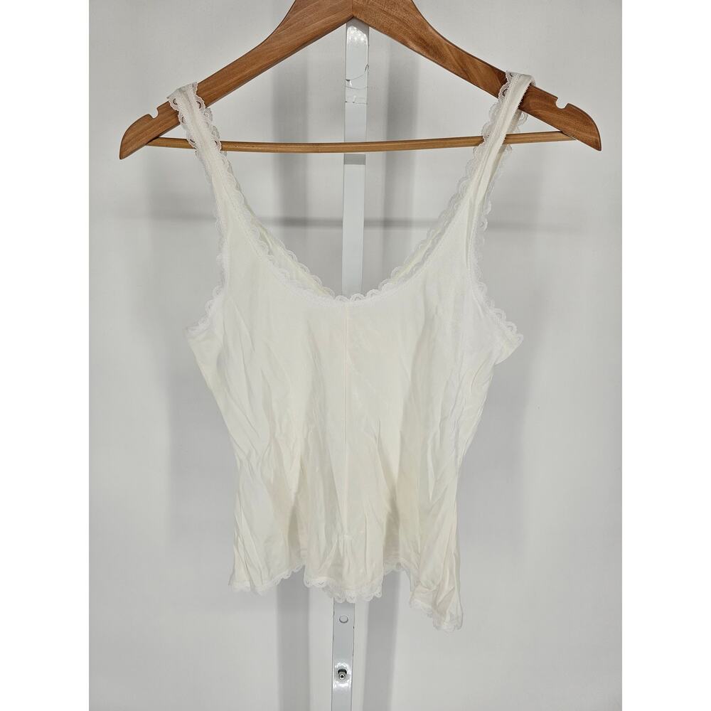Vintage 1990s Warners Womens Sz 32 Perfect Measure Nylon Camisole White 55200 - Picture 3 of 4